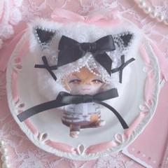 にじぱぺっと 10cmぬい服 もふもふねこの被り物