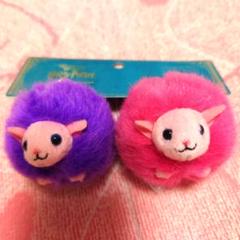 USJ　ハリーポッター ビグミーパフ キーチェーン マスコット USJ限定 ハリーポッター 紫色のピグミーパフ キーチェーン付き
