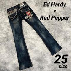 RED PEPPER ×Ed Hardy コラボ デニムパンツ 30 Ed Hardy レッドペッパー×エドハーディーコラボメンズストレート
