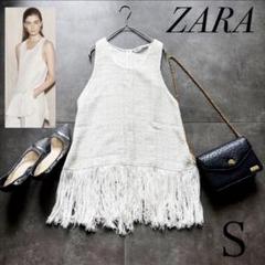ZARA ベルトテクスチャーベスト　ツイードベスト　ジレ　ザラ　ツイード ZARA - 【限定セール】大人気ツイードベストの通販 by NANA