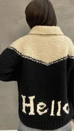 マディソンブルー　カウチンニット MADISON BLUE/マディソン ブルー】 HAND-KNITTED HELLO COWICHAN