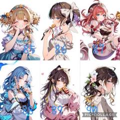 85~人物ステッカー 女性 女の子 シール コラージュ素材