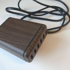 ELECOM　EC-ACD01 ダークウッド　木目調　6ポート充電器のサムネイル