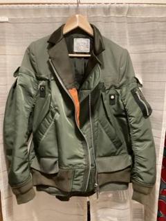 Sacai コントラスト ディテール スリーブドッキング ジャケット sacai サカイ 25SS Doeskin Mix Jacketドッキングジャケット