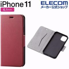 iPhone11 ソフトレザー 薄型 磁石付 カバー