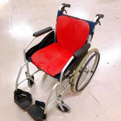 ケアテックジャパン 自走用車椅子 レッド 折りたたみ車椅子