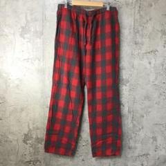 az325古着　チェックパンツ　パジャマパンツ　赤　グレー　90s Y2K