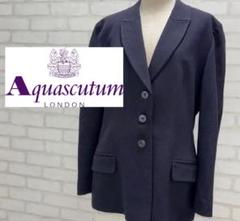 ★美品★ Aquascutum ネイビー テーラードジャケット