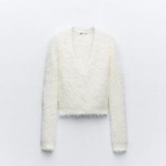 RANA　ZARA ザラ・フェイクファー カーディガン　ジャケット ZARA - ZARA フェイクファーカーディガンの通販 by あやか's