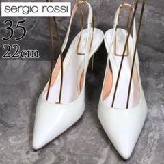 セルジオロッシ♡バックストラップパンプス♡グレー♡37.5 バックストラップ：ストラップ付きフラット＆ハイヒールシューズ