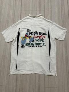 最終値 Jungle Storm ボーリングシャツ レーヨン 白 M