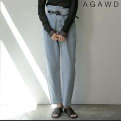 新品　ハイウエスト テーパード デザインデニム　アガウド　agawdのサムネイル