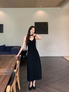 春のお出かけに❤️ノースリーブタイトロングワンピース