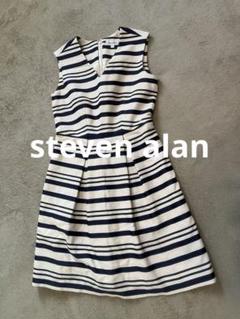 steven alan ストライプ ノースリーブ ワンピース S