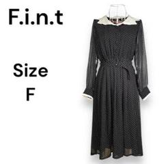 F.i.n.t フィント カットワーク 開衿 ドット柄 ワンピース