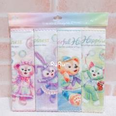 新品 ダッフィー カラフルハピネス 20周年 ワイドバスタオル 2個セット 新品 ダッフィー カラフルハピネス 20周年 ワイドバスタオル 2個