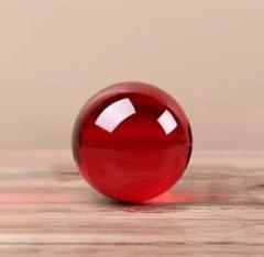 RED 人工水晶　クリスタルボール　赤　5cm 開運　置物　風水　レッド　訳あり