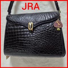 JRA認定 定価29万円 シャイニングクロコ ハンドバッグ 黒 金