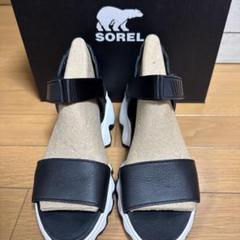 SOREL スポーツサンダル USA8 25cm ブラック/レッド
