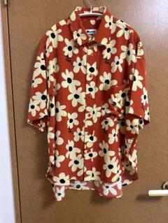【新品】Nissy naptime. 花柄シャツ 半袖シャツ 総柄 オレンジ S