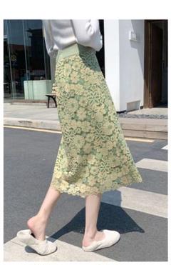 夏秋お出かけデート♪綺麗めタイトレーススカート