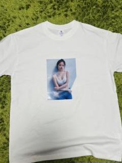 おもしろTシャツホワイト 今田美桜風 女性プリント Lサイズ