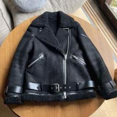 美品　オールセインツ　定価7万　ライダース ダブル ジャケット 羊革　ファー付 美品 オールセインツ 定価7万 ライダース ダブル ジャケット 羊