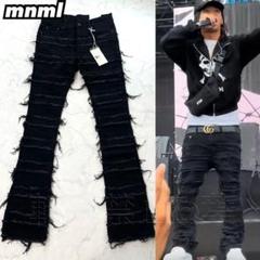 eyden着用デザイン!!mnmlミニマル クラッシュフレアスタックデニム 32 eyden着用デザイン!!mnmlミニマル クラッシュフレアスタック