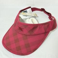 BURBERRY GOLF バーバリーゴルフ　サンバイザー　ワインレッド