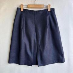 美品　日本製　ユナイテッドアローズ　レディース　膝丈　スカート　春夏　紺　L