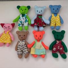 ハンドメイド　フェルトのテディベア　ブローチ　まとめ売り