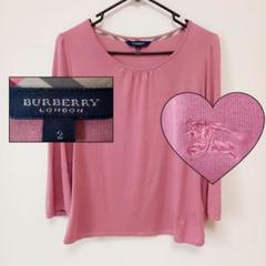 【即発送】BURBERRY バーバリー カットソー Tシャツ 絹100% 7分袖