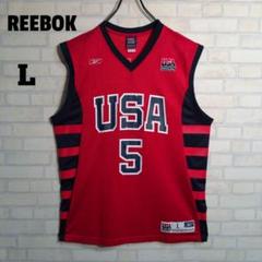 リーボック★バスケ USA代表 ドリームチーム キッド ユニホーム 赤 L