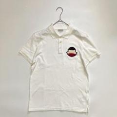 美品 MONCLER モンクレール ポロシャツ トリコロール ワッペン ホワイト