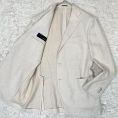 【美品✨】LARDINI リネン混 テーラードジャケット アイボリー 40 極美品✨現行◎リネン混】ラルディーニ テーラードジャケット