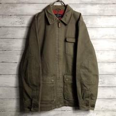 古着 LANDS’END ミリタリージャケット ドローコード 裏地チェック L インナー付き】unknown ミリタリージャケット M ドローコード