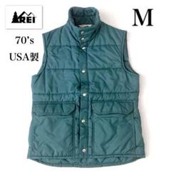 ビンテージ REI ダウンベスト グリーン XL 大きいサイズ
