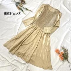 23区 - 23区 シフォン 総柄 ワンピース size38/茶