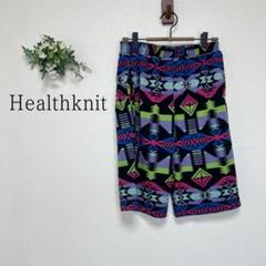 Healthknit 　ヘルスニット メンズ　 ハーフパンツ　総柄　ウエストゴム