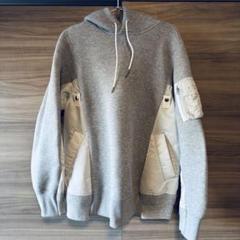 美品】sacai サカイ スポンジスウェット ドッキングパーカー