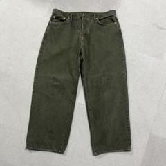 Stussy big o’l jeans khaki green 36 Stüssy Big Ol' garment-dyed Jeans | Green | FARFETCH