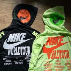 NIKE パーカー スウェット ブラック ボルト 2点セット ホワイト
