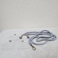 140cm スマホストラップ グレー 携帯 iPhone Android