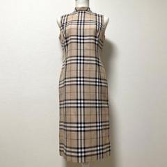 BURBERRY LONDON　ノースリーブワンピース　ノバチェック　ベージュ