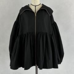 YOIHI フリルギャザージャケット　黒 YOIHI ヨイヒ フリルギャザージャケット ブラック（フリル