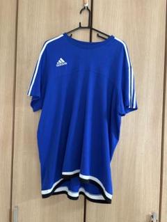 adidas 青 スポーツシャツ