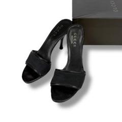 グッチ GUCCI サンダル ミュール GGキャンバス ブラック 35