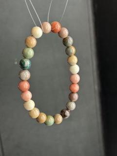 【パンダの工房】天然石ハート形ゴールデンマイカ＋赤瑪瑙デザインブレスレット パンダの工房】天然石ハート形ゴールデンマイカ＋赤瑪瑙デザイン