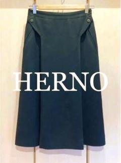 HERNO イタリア製 クラシカルパターン ウールスカート I42