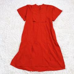 【美品】Lowy by Corners カフタシャツロングワンピース Mオレンジ